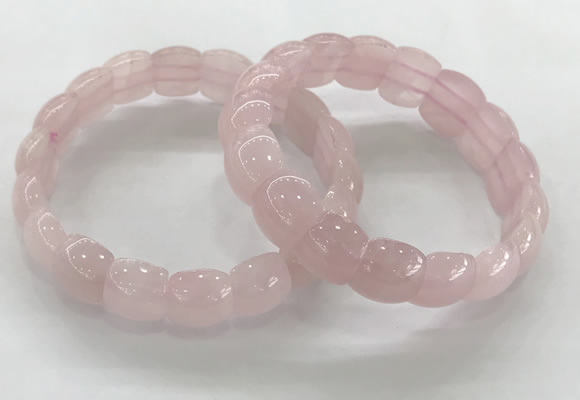 CGB3361 7.5 inches 10*15mm oval rose quartz bracelets