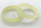 CGB3363 7.5 inches 10*15mm oval lemon quartz gemstone bracelets