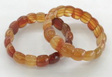 CGB3372 7.5 inches 10*15mm oval red agate bracelets