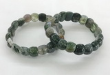 CGB3374 7.5 inches 10*15mm oval moss agate bracelets