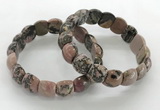 CGB3378 7.5 inches 10*15mm oval rhodonite bracelets wholesale