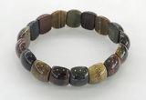 CGB3381 7.5 inches 10*15mm oval mixed tiger eye bracelets