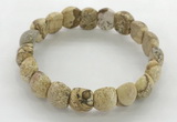 CGB3382 7.5 inches 10*15mm oval picture jasper bracelets