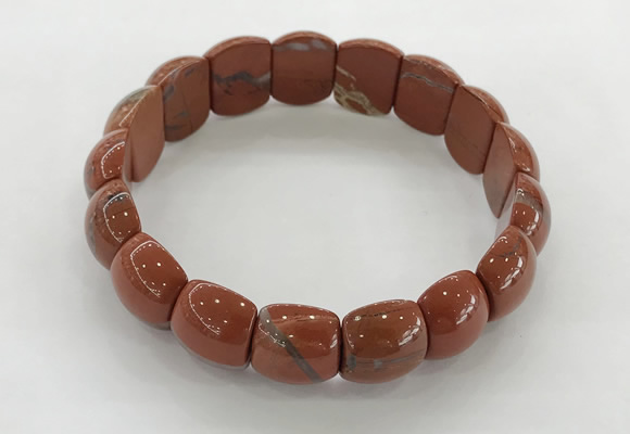 CGB3384 7.5 inches 10*15mm oval red jasper bracelets wholesale