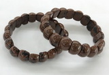 CGB3385 7.5 inches 10*15mm oval mahogany obsidian bracelets