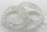 CGB3394 7.5 inches 10*15mm rectangle synthetic moonstone bracelets