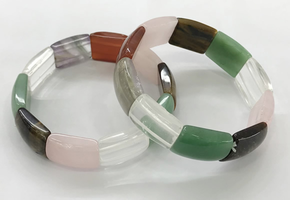 CGB3405 7.5 inches 15*21mm mixed gemstone bracelets