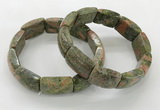 CGB3410 7.5 inches 15*21mm unakite gemstone bracelets