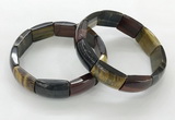 CGB3412 7.5 inches 15*21mm mixed yellow tiger eye gemstone bracelets