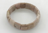 CGB3429 7.5 inches 12*15mm faceted rectangle rhodochrosite bracelets