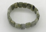 CGB3431 7.5 inches 12*15mm faceted rectangle labradorite bracelets