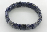 CGB3435 7.5 inches 12*15mm faceted rectangle sodalite bracelets