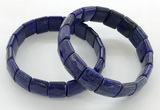 CGB3436 7.5 inches 12*15mm faceted rectangle lapis lazuli bracelets