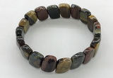 CGB3451 7.5 inches 10*15mm faceted marquise mixed tiger eye bracelets