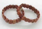 CGB3453 7.5 inches 10*15mm faceted marquise red jasper bracelets