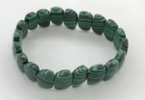 CGB3454 7.5 inches 10*15mm faceted marquise imitation malachite bracelets