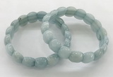 CGB3461 7.5 inches 10*14mm faceted oval imitation aquamarine bracelets