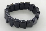 CGB3471 7.5 inches 12*17mm trapezoid blue goldstone bracelets