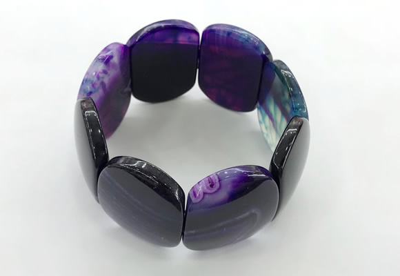 CGB3493 7.5 inches 30*40mm oval agate gemstone bracelets