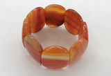 CGB3495 7.5 inches 30*40mm oval agate gemstone bracelets