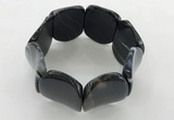 CGB3505 7.5 inches 30*40mm oval agate bracelets wholesale