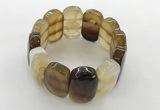 CGB3511 7.5 inches 18*30mm faceted oval agate bracelets