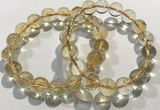 CGB4031 7.5 inches 10mm round citrine beaded bracelets wholesale