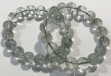 CGB4044 7.5 inches 11mm round green phantom quartz beaded bracelets