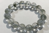 CGB4045 7.5 inches 12mm round green phantom quartz beaded bracelets