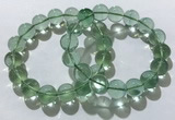 CGB4053 7.5 inches 14mm round green fluorite beaded bracelets