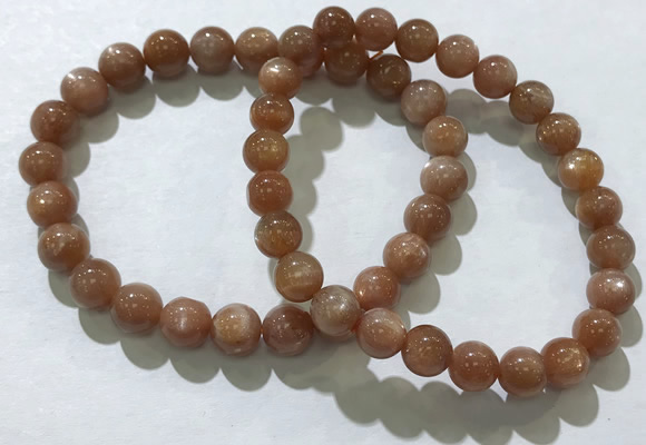 CGB4065 7.5 inches 7mm round sunstone beaded bracelets