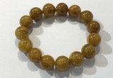 CGB4086 7.5 inches 13mm round golden rutilated quartz beaded bracelets