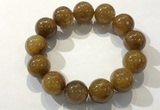 CGB4089 7.5 inches 16mm round golden rutilated quartz beaded bracelets