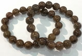 CGB4096 7.5 inches 11mm round rutilated quartz beaded bracelets