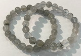 CGB4102 7.5 inches 8mm round rutilated quartz beaded bracelets