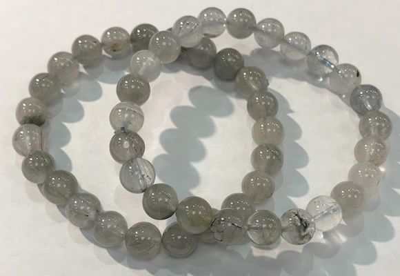 CGB4102 7.5 inches 8mm round rutilated quartz beaded bracelets