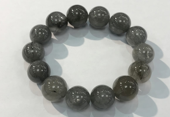 CGB4108 7.5 inches 16mm round rutilated quartz beaded bracelets