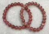 CGB4118 7.5 inches 7.5mm - 8mm round rhodochrosite beaded bracelets