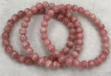 CGB4128 7.5 inches 7mm round rhodochrosite beaded bracelets