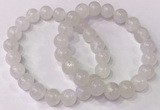 CGB4502 7.5 inches 10mm - 11mm round white moonstone beaded bracelets