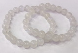 CGB4506 7.5 inches 9mm round white moonstone beaded bracelets