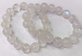 CGB4514 7.5 inches 12mm round white moonstone beaded bracelets