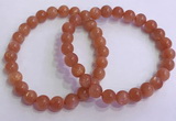 CGB4538 7.5 inches 7mm - 8mm round golden sunstone beaded bracelets