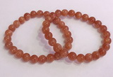 CGB4543 7.5 inches 8mm round golden sunstone beaded bracelets