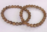 CGB4548 7.5 inches 7mm round sunstone beaded bracelets