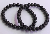 CGB4576 7.5 inches 8mm round black sunstone beaded bracelets