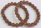 CGB4608 8mm - 9mm round golden rutilated quartz beaded bracelets