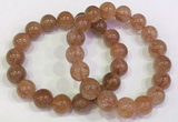 CGB4615 12mm - 13mm round golden rutilated quartz beaded bracelets