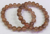 CGB4620 8mm - 9mm round golden rutilated quartz beaded bracelets