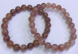 CGB4629 8mm - 9mm round red rutilated quartz beaded bracelets